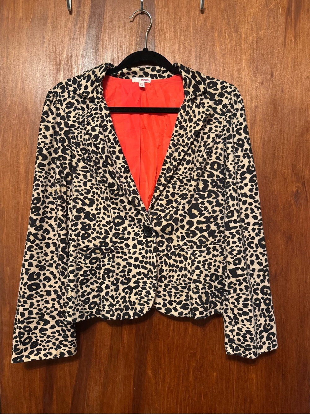 Bongo Animal Cheetah Print Blazer Size Large